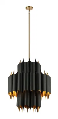 Penant preto de metal, lâmpada de suspensão lustre para projeto