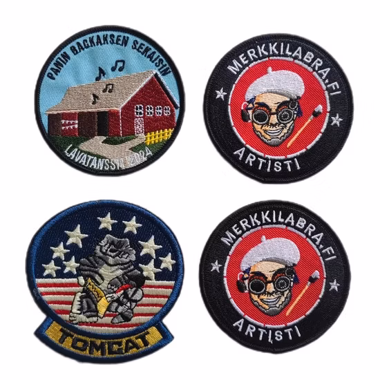 Atacado de moda personalizada tecido Chenille logotipo 3D Puff costurar roupas de ferro emblema bordado tecido vestuário bordado do exército para 100% remendo bordado (YB