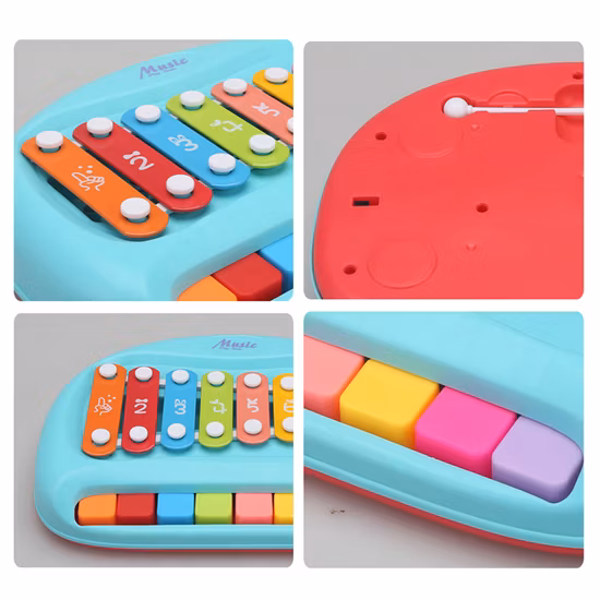 Xilofone de madeira infantil musical para bebês brinquedos educacionais montessori bebê multi